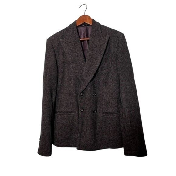 Dolce & Gabbana Mens It50 / US40 / L Virgin Wool Blazer Jacket Sport Coat Brown - Picture 1 of 8